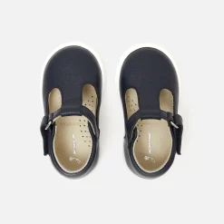 Nu-Pieds-Jacadi Salomés bébé garçon en cuir grainé - marine MARINE JACADI