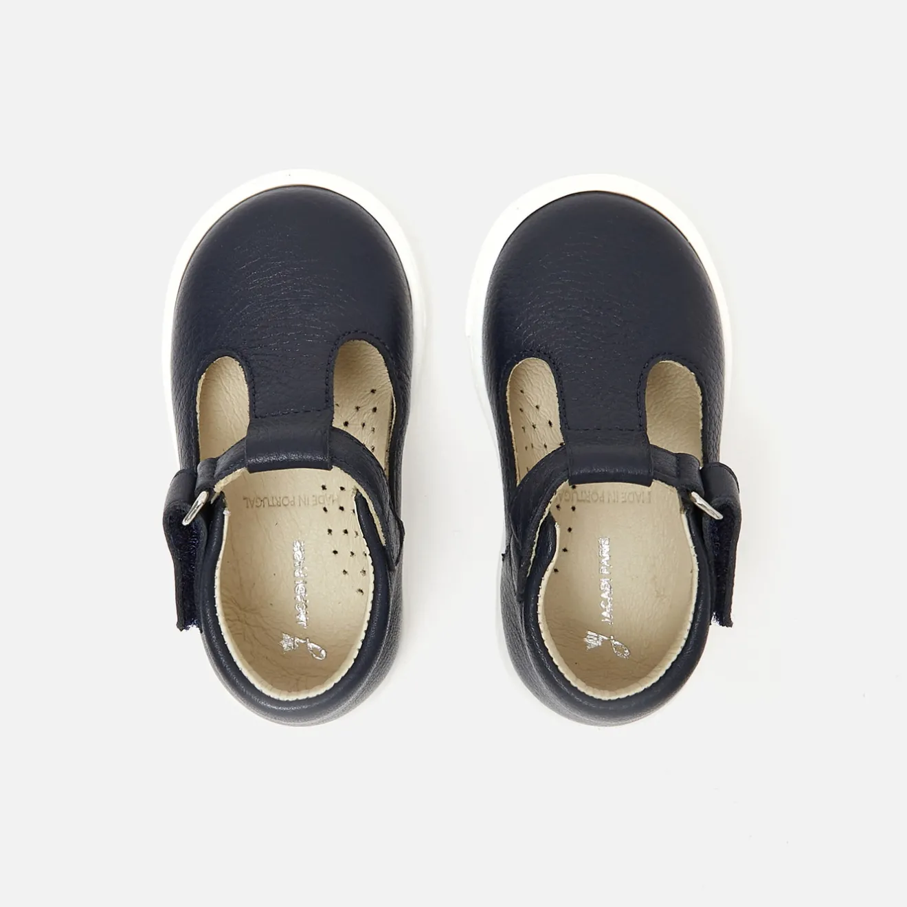 Nu-Pieds-Jacadi Salomés bébé garçon en cuir grainé - marine MARINE JACADI