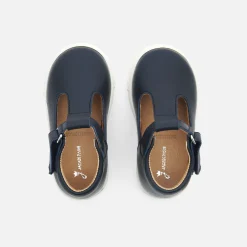 Nu-Pieds|Chaussures Basses-Jacadi Salomés bébé garçon en cuir lisse - marine MARINE JACADI
