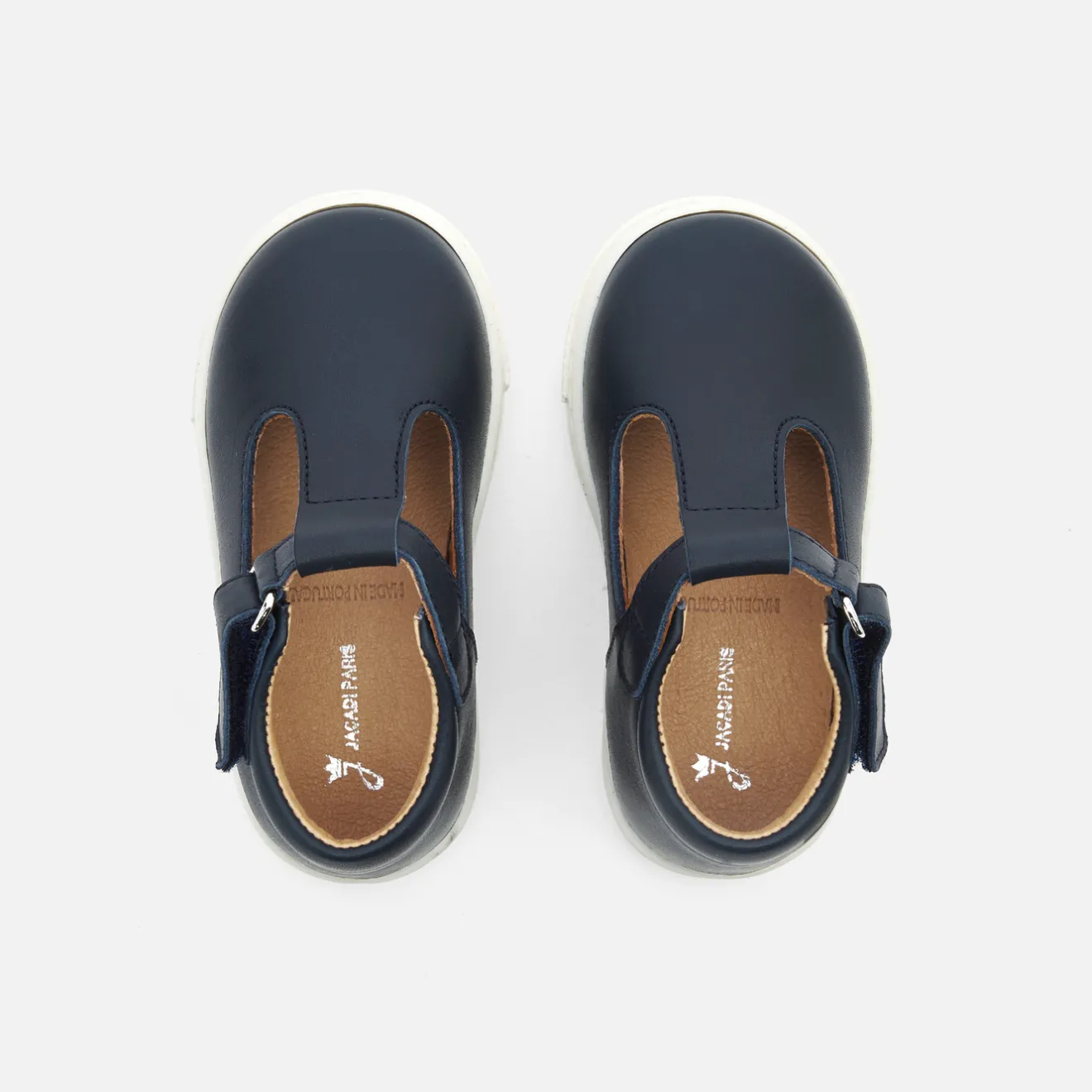 Nu-Pieds|Chaussures Basses-Jacadi Salomés bébé garçon en cuir lisse - marine MARINE JACADI