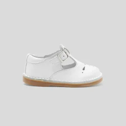 Nu-Pieds|Chaussures Basses-Jacadi Salomés bébé mixte en cuir lisse - blanc BLANC JACADI