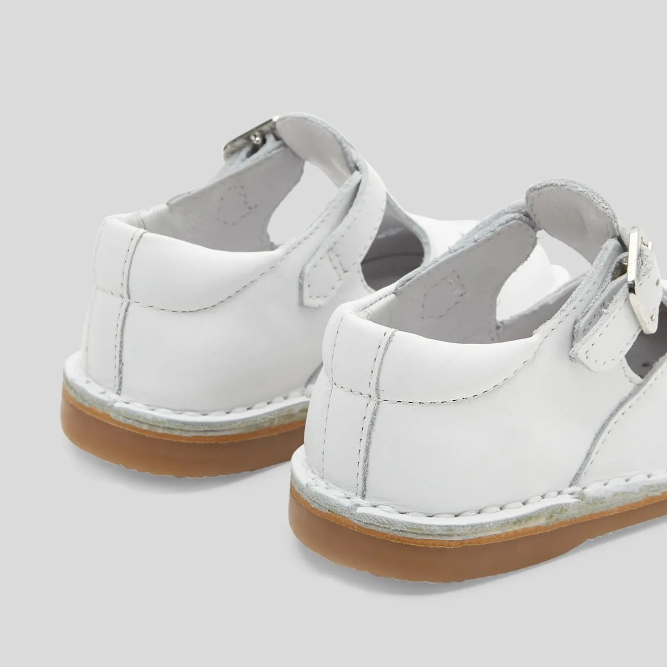 Nu-Pieds|Chaussures Basses-Jacadi Salomés bébé mixte en cuir lisse - blanc BLANC JACADI