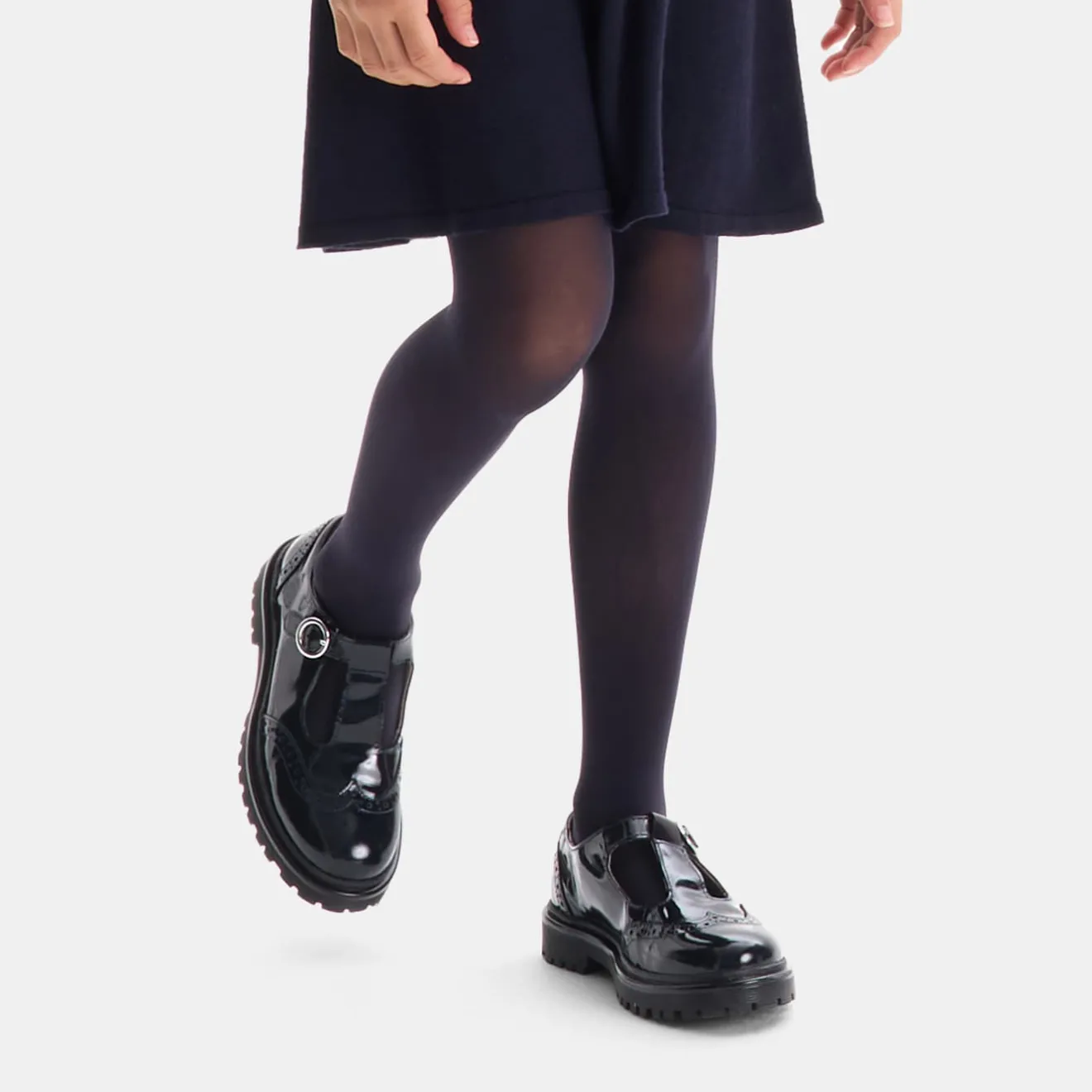 Chaussures|Derbies Et Mocassins-Jacadi Salomés enfant fille en cuir verni - marine MARINE JACADI