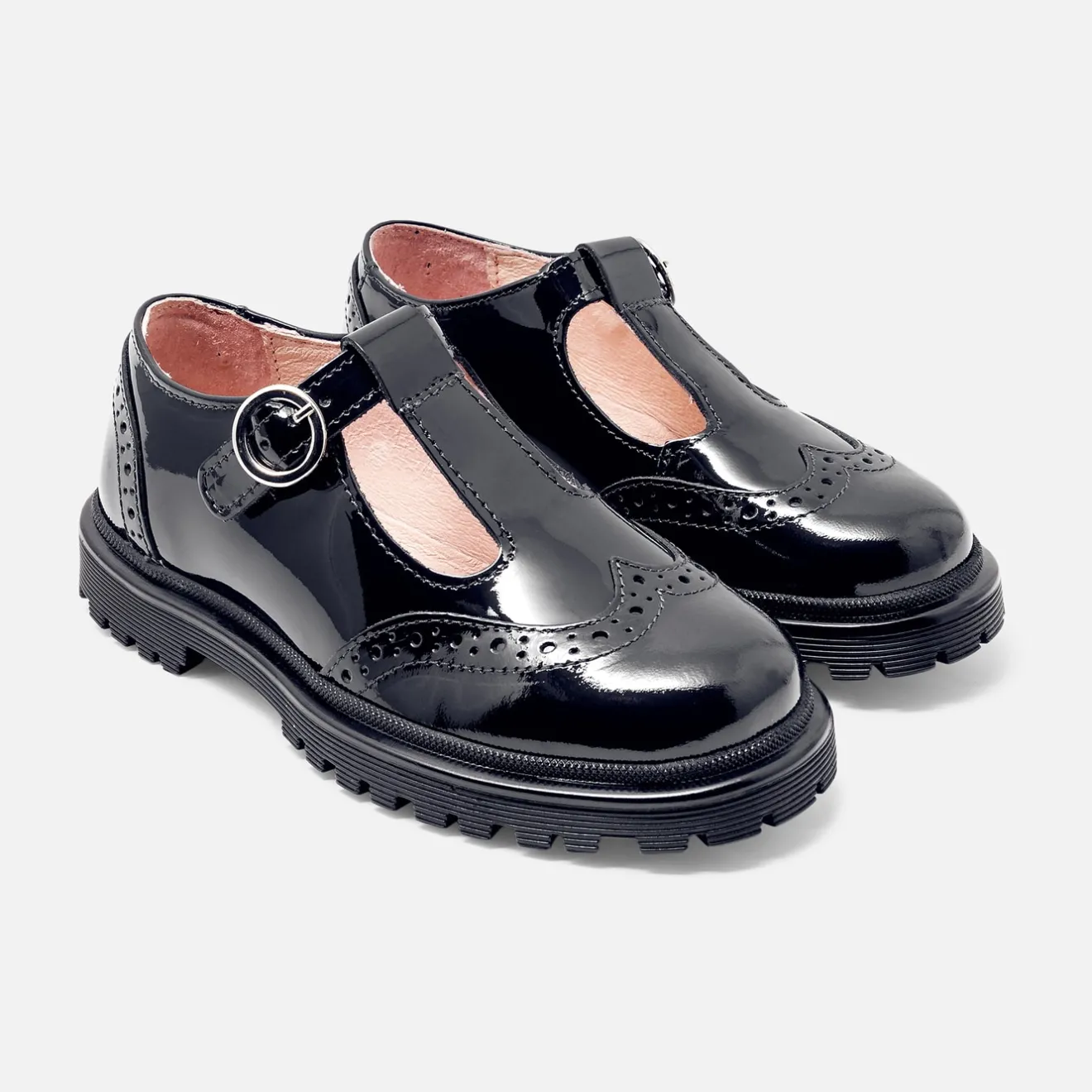 Chaussures|Derbies Et Mocassins-Jacadi Salomés enfant fille en cuir verni - marine MARINE JACADI