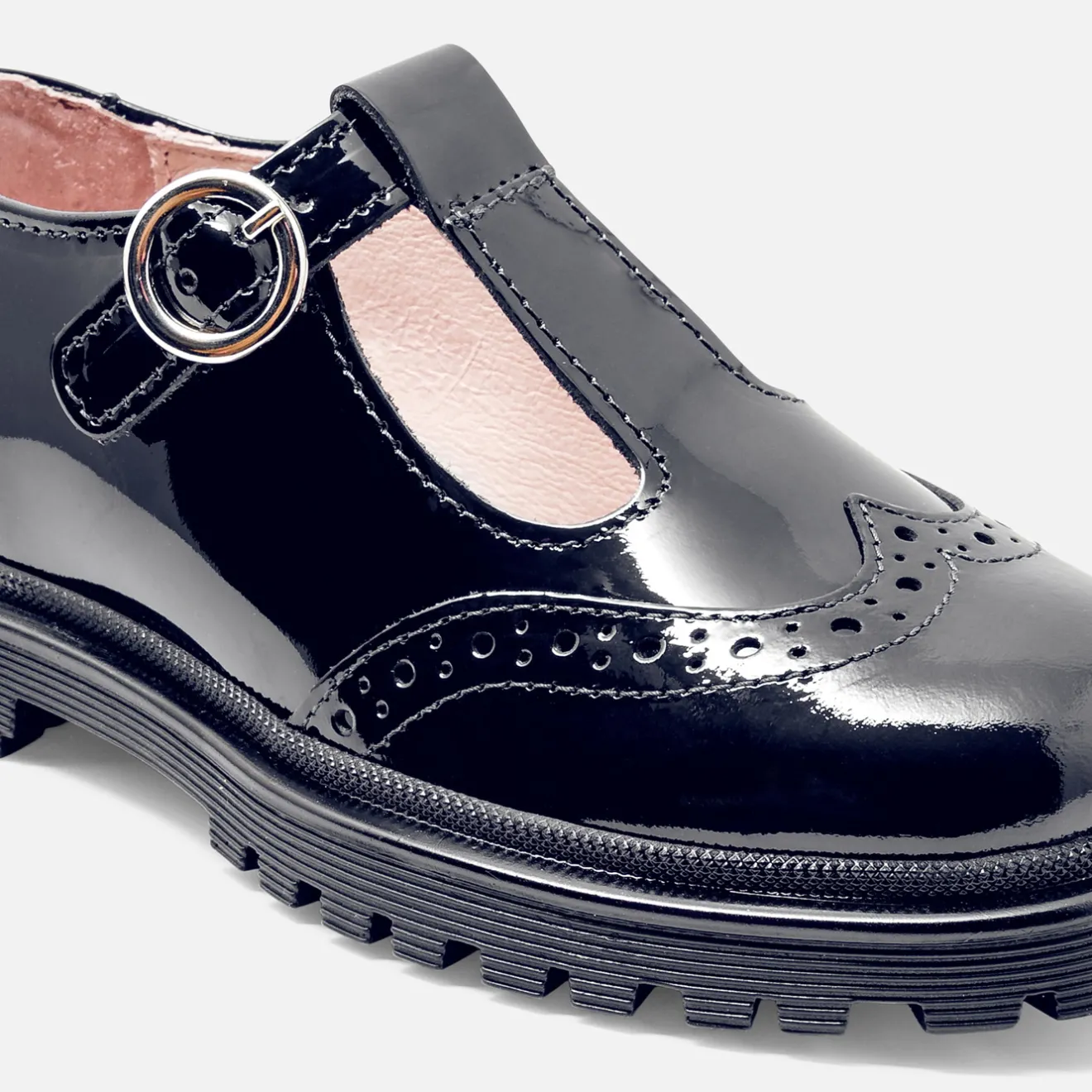 Chaussures|Derbies Et Mocassins-Jacadi Salomés enfant fille en cuir verni - marine MARINE JACADI