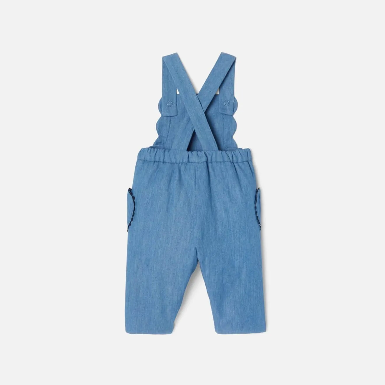 Combinaison, Barboteuse Et Ensemble-Jacadi Salopette bébé fille en jean - DENIM FONCE
