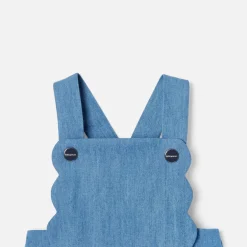 Combinaison, Barboteuse Et Ensemble-Jacadi Salopette bébé fille en jean - DENIM FONCE