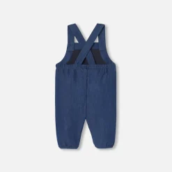 Combinaison, Barboteuse Et Ensemble-Jacadi Salopette bébé fille en jean souple - DENIM FONCE