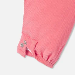 Combinaison, Barboteuse Et Ensemble-Jacadi Salopette bébé fille en velours - CORAIL