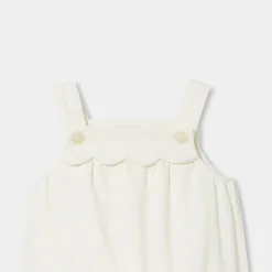 Combinaison, Barboteuse Et Ensemble-Jacadi Salopette bébé fille en velours - blanc doux BLANC DOUX JACADI