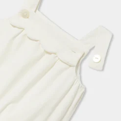 Combinaison, Barboteuse Et Ensemble-Jacadi Salopette bébé fille en velours - blanc doux BLANC DOUX JACADI