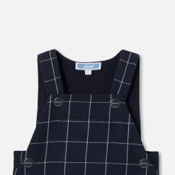 Combinaison, Barboteuse Et Ensemble-Jacadi Salopette bébé garçon à carreaux - MARINE/BLANC