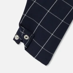 Combinaison, Barboteuse Et Ensemble-Jacadi Salopette bébé garçon à carreaux - MARINE/BLANC