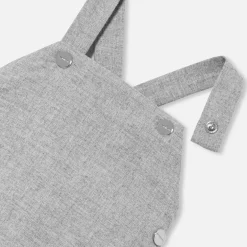 Combinaison, Barboteuse Et Ensemble-Jacadi Salopette bébé garçon en flanelle - gris chine clair GRIS CHINE CLAIR JACADI