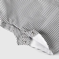 Combinaison, Barboteuse Et Ensemble-Jacadi Salopette bébé garçon en popeline rayée - GRIS/BLANC