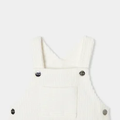 Combinaison, Barboteuse Et Ensemble-Jacadi Salopette bébé garçon en velours - blanc doux BLANC DOUX JACADI