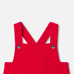 Combinaison, Barboteuse Et Ensemble-Jacadi Salopette courte bébé garçon en velours - ROUGE TOMATE