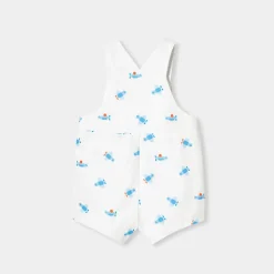 Combinaison, Barboteuse Et Ensemble-Jacadi Salopette courte bébé garçon - lore BLANC/MULTICO