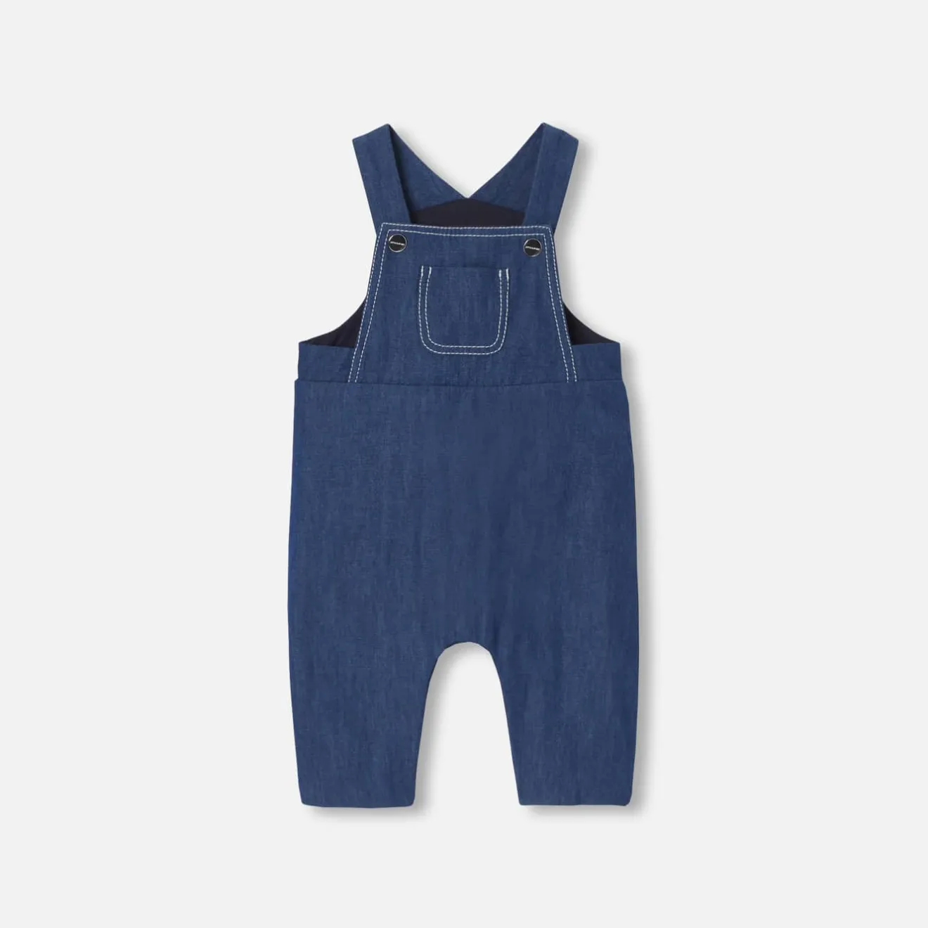 Combinaison, Barboteuse Et Ensemble-Jacadi Salopette en jean bébé garçon - DENIM FONCE