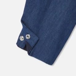 Combinaison, Barboteuse Et Ensemble-Jacadi Salopette en jean bébé garçon - DENIM FONCE