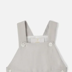 Combinaison, Salopette Et Ensemble-Jacadi Salopette en lin bébé garçon - GRIS SOURIS