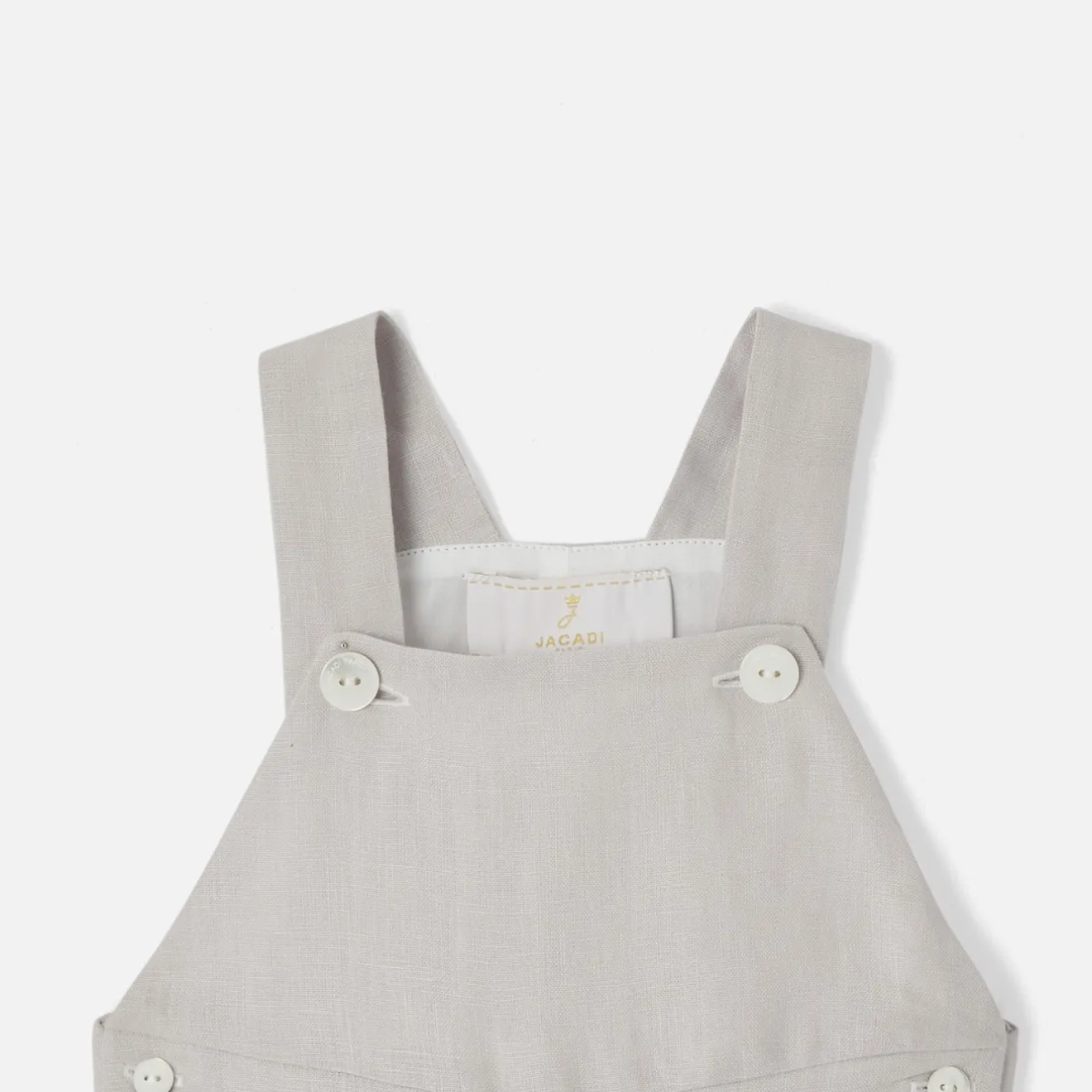 Combinaison, Salopette Et Ensemble-Jacadi Salopette en lin bébé garçon - GRIS SOURIS