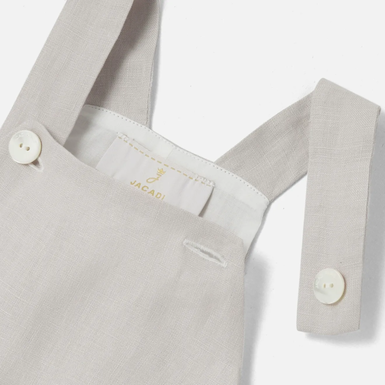 Combinaison, Salopette Et Ensemble-Jacadi Salopette en lin bébé garçon - GRIS SOURIS