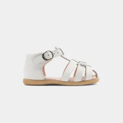Sandales Et Nu-Pieds|Chaussures-Jacadi Sandales bébé fille en cuir - blanc BLANC JACADI