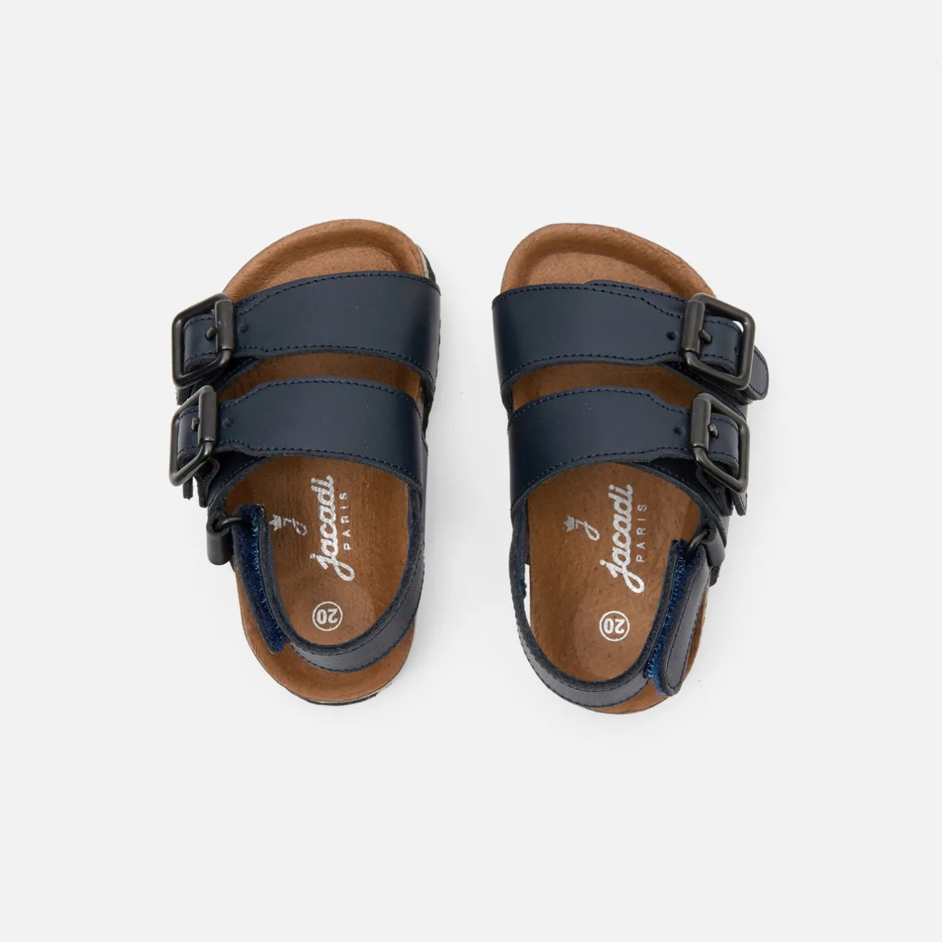 Nu-Pieds-Jacadi Sandales bébé garçon en cuir lisse - marine MARINE JACADI