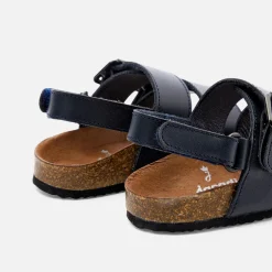 Nu-Pieds-Jacadi Sandales bébé garçon en cuir lisse - marine MARINE JACADI