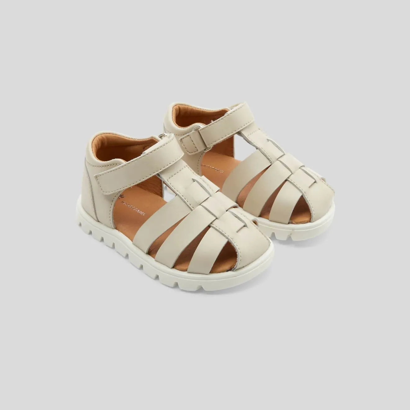 Nu-Pieds-Jacadi Sandales bébé garçon en cuir - blanc doux BLANC DOUX JACADI