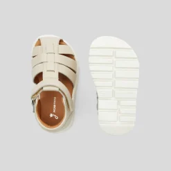 Nu-Pieds-Jacadi Sandales bébé garçon en cuir - blanc doux BLANC DOUX JACADI