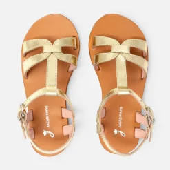 Sandales Et Nu-Pieds|Chaussures-Jacadi Sandales enfant fille en cuir - OR