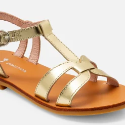 Sandales Et Nu-Pieds|Chaussures-Jacadi Sandales enfant fille en cuir - OR