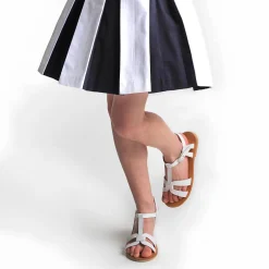 Chaussures|Sandales Et Nu-Pieds-Jacadi Sandales enfant fille en cuir - blanc BLANC JACADI