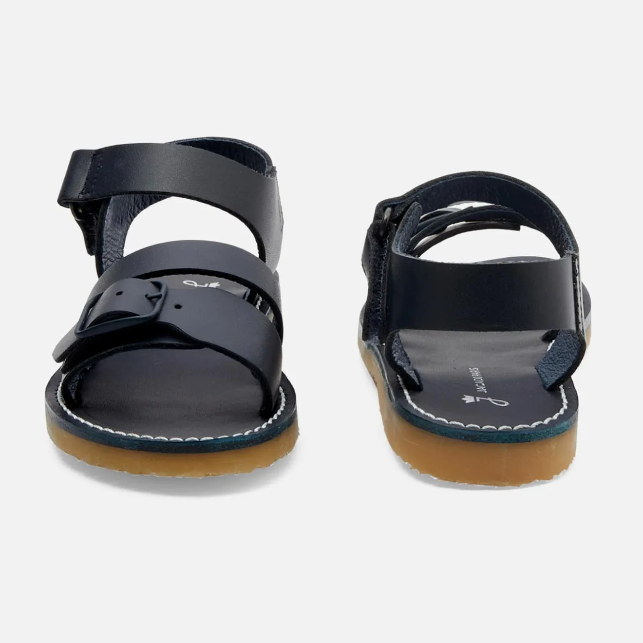 Nu-Pieds|Chaussures-Jacadi Sandales enfant garçon en cuir lisse - marine MARINE JACADI