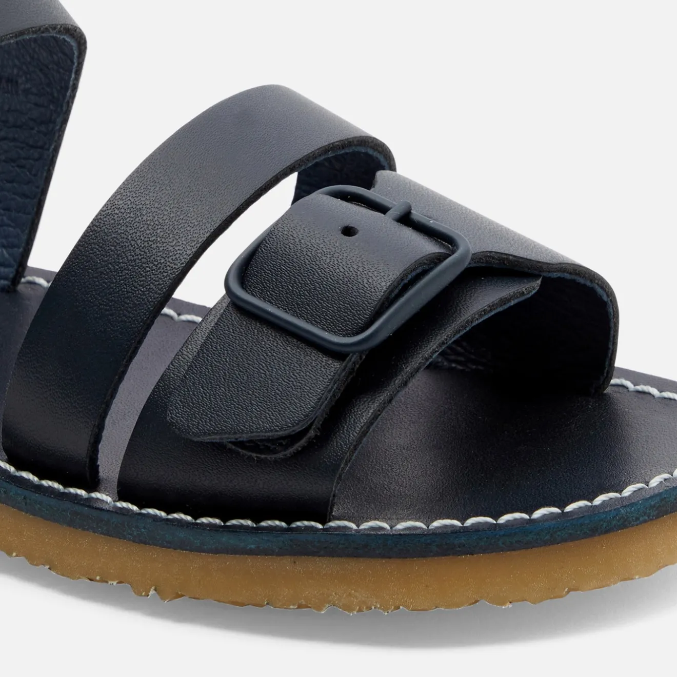 Nu-Pieds|Chaussures-Jacadi Sandales enfant garçon en cuir lisse - marine MARINE JACADI