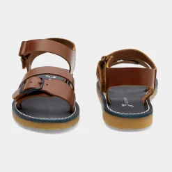 Nu-Pieds|Chaussures-Jacadi Sandales enfant garçon en cuir lisse - NATUREL