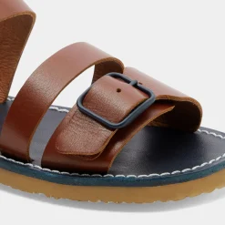 Nu-Pieds|Chaussures-Jacadi Sandales enfant garçon en cuir lisse - NATUREL