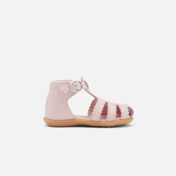 Sandales Et Nu-Pieds|Chaussures-Jacadi Sandales premiers pas bébé fille - ROSE