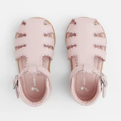 Sandales Et Nu-Pieds|Chaussures-Jacadi Sandales premiers pas bébé fille - ROSE