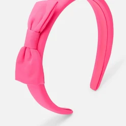 Accessoires-Jacadi Serre-tête en taffetas enfant fille - ROSE FLUO