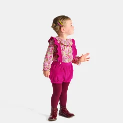 Pantalon Et Short-Jacadi Short bébé fille à bretelles - FRAMBOISE