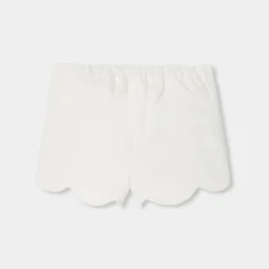 Pantalon Et Short-Jacadi Short bébé fille en velours - blanc doux BLANC DOUX JACADI