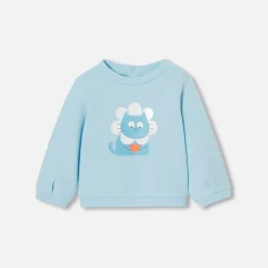 Pull, Sweat Et Cardigan-Jacadi Sweat bébé fille en molleton - BLEU ACIER