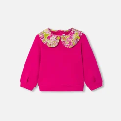 Pull, Sweat Et Cardigan-Jacadi Sweat bébé fille en molleton - FRAMBOISE