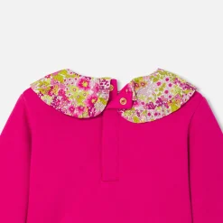 Pull, Sweat Et Cardigan-Jacadi Sweat bébé fille en molleton - FRAMBOISE