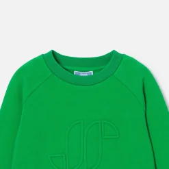 Pull, Sweat Et Cardigan-Jacadi Sweat enfant en piqué de coton - VERT