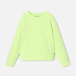 Pull, Sweat Et Cardigan-Jacadi Sweat enfant fille en maille piquée - VERT ANIS