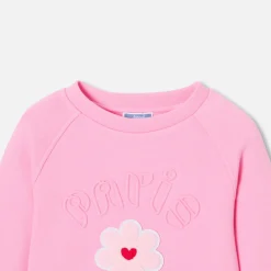 Pull, Sweat Et Cardigan-Jacadi Sweat enfant fille en maille piquée - ROSE TENDRE